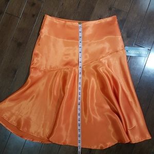 Orange Satin Skirt